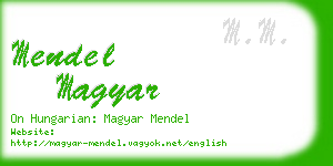 mendel magyar business card